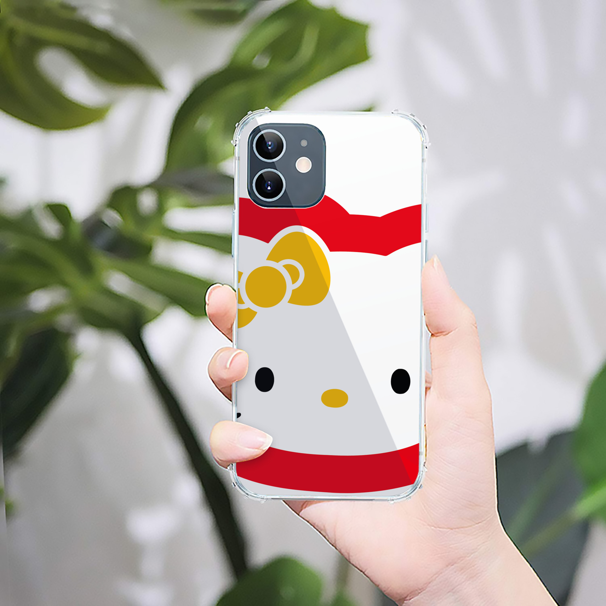 （画像用） Hello Kitty ハローキティ 【iPhone 12シリーズ対応】透明スマホケース（クリアソフトケース）